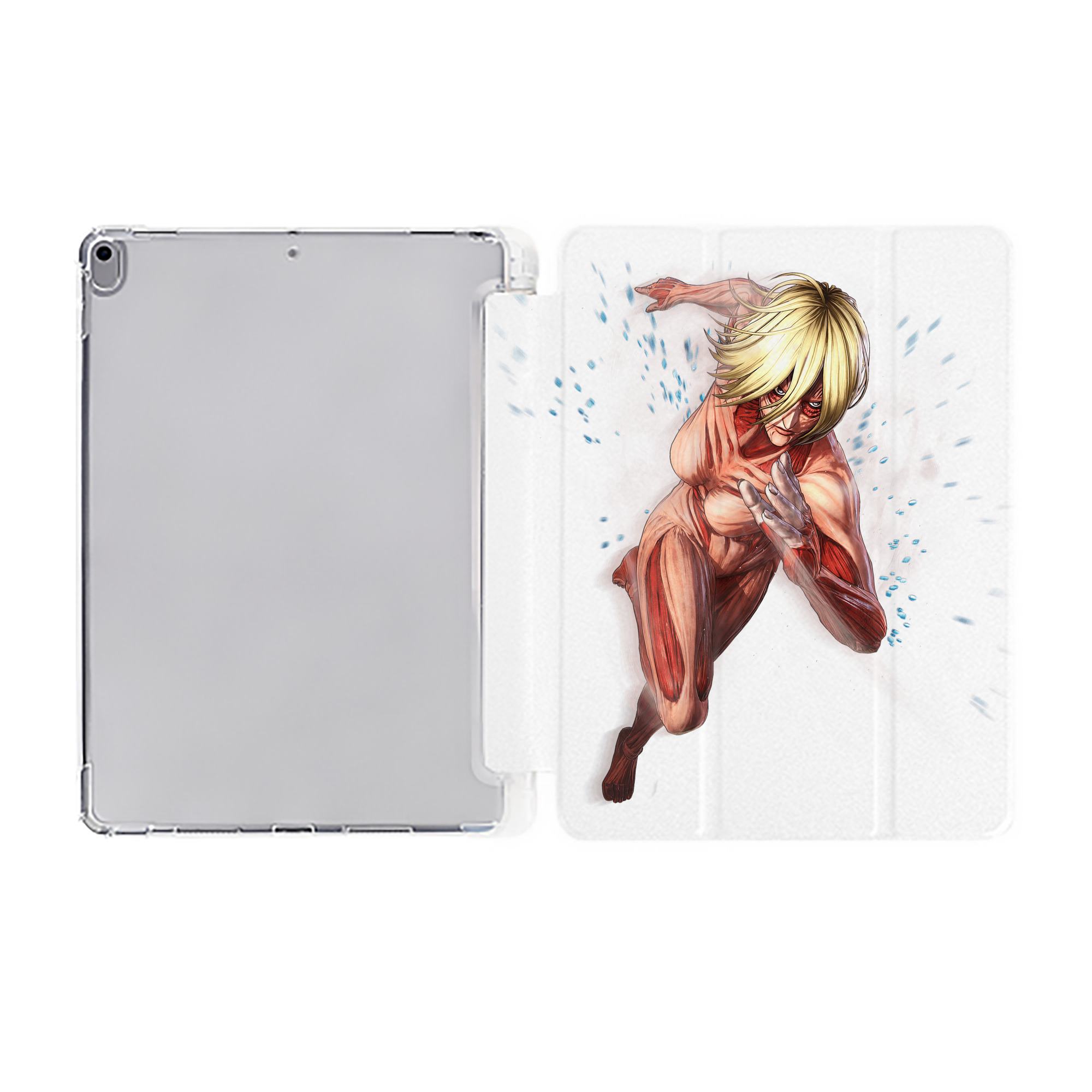 （画像用） 進撃の巨人 Attack on Titan IPad ケース ペン収納付き 三つ折りスタンド PUレザー×シリコン 対応機種9.5/10.5/10.9インチ